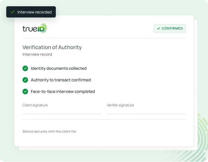 Verification of Authority