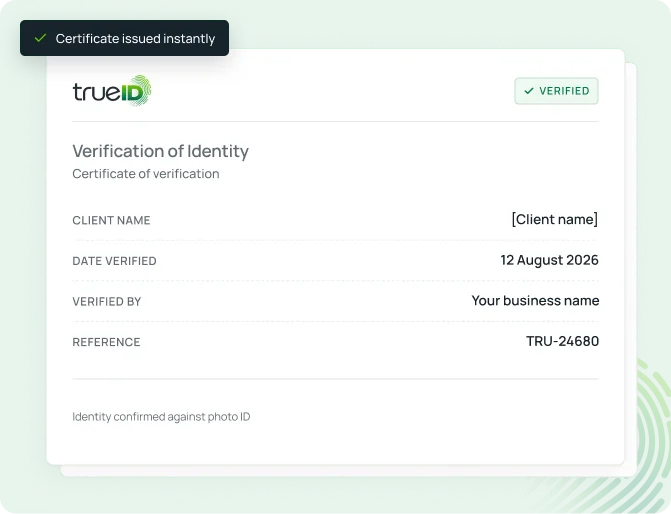 Verification of Identity
